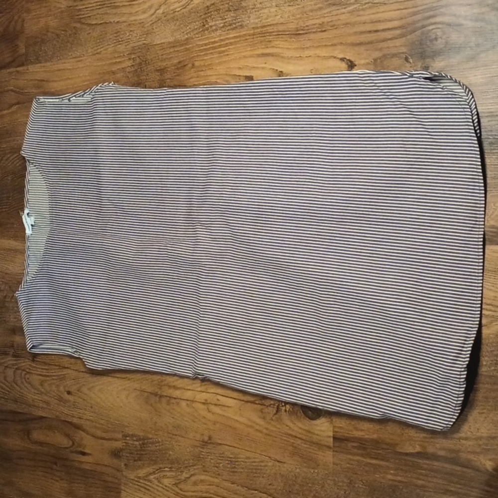 Francois Beauregard Blue Grey Stripe Tank Dress FFF